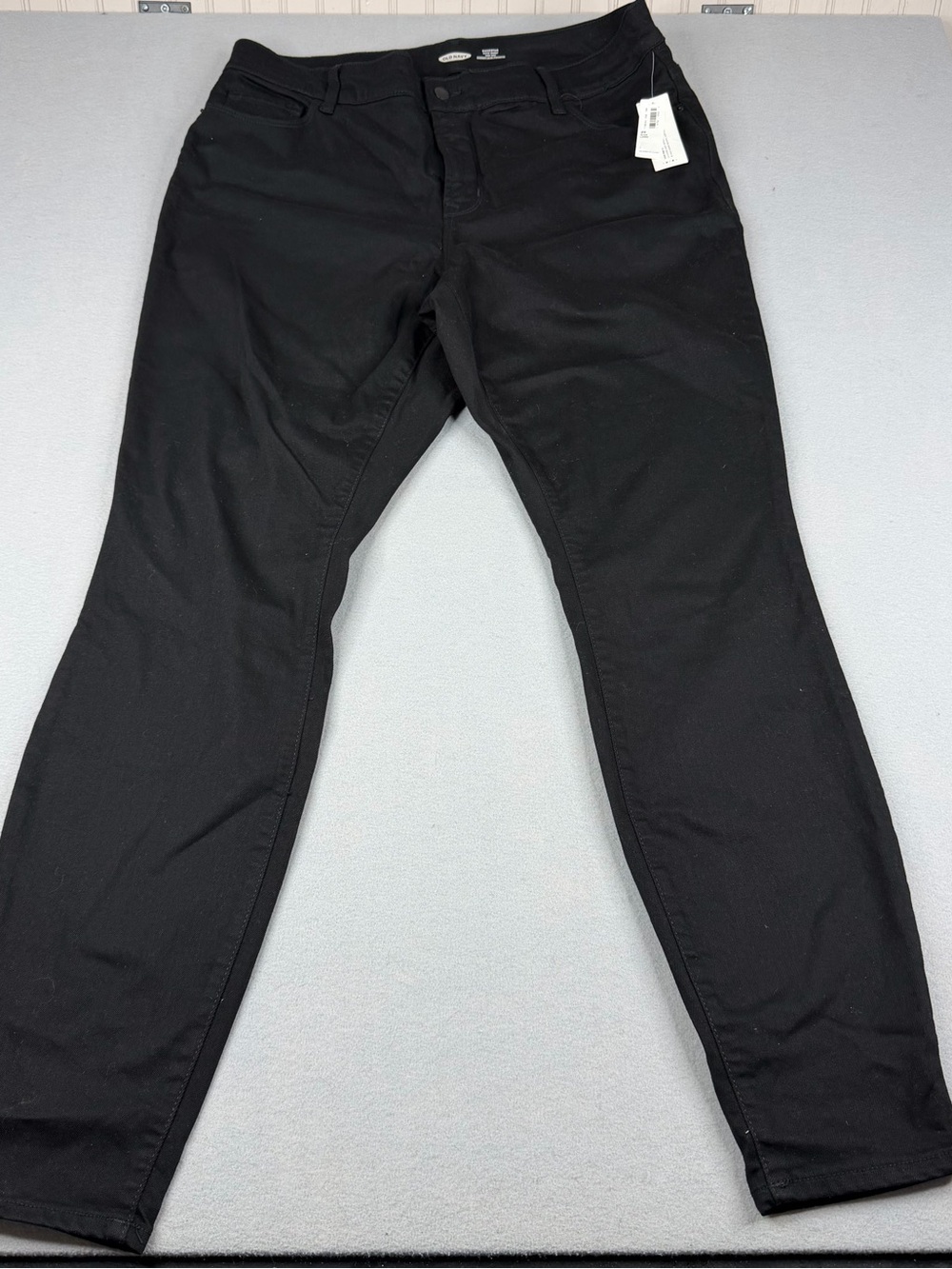 Old Navy Rockstar Super Skinny High Rise Jeans Black Plus Long 20 NWT